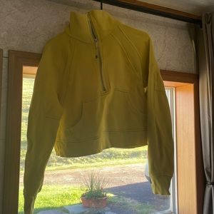 Yellow lululemon quarter zip